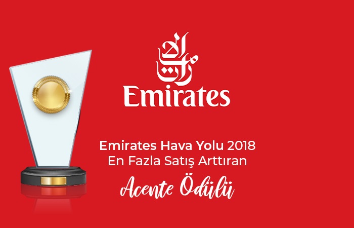 Emirates Havayolu 2018 En Fazla Satış Arttıran Acente Ödülü