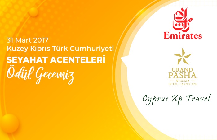 31 Mart 2017 Kuzey Kıbrıs Türk Cumhuriyeti Seyahat Acenteleri Ödül Gecemiz